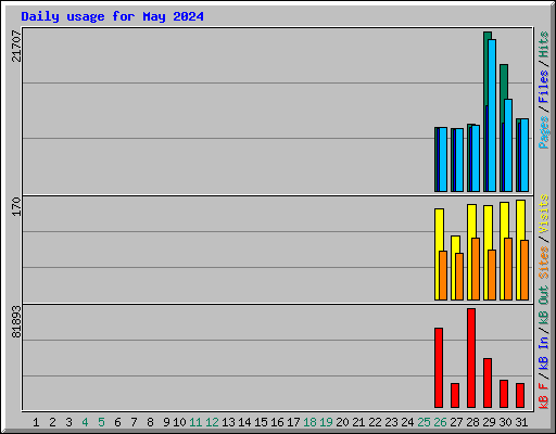 Daily usage for May 2024