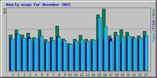 Hourly usage for December 2022