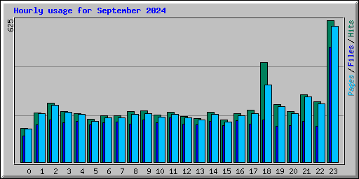 Hourly usage for September 2024